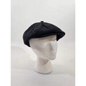 WN VOBOOM Men's One-size Wool Blend Gray Newsboy Driving Hat Wool Gatsby Cap EUC